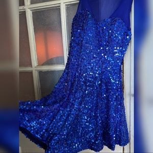 Royal blue sparkly sequin Charlotte Russe dress